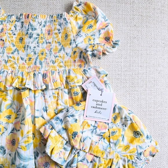 Cupcakes and Cashmere floral matching set dress and hat Easter outfit 24m baby - Picture 2 of 4